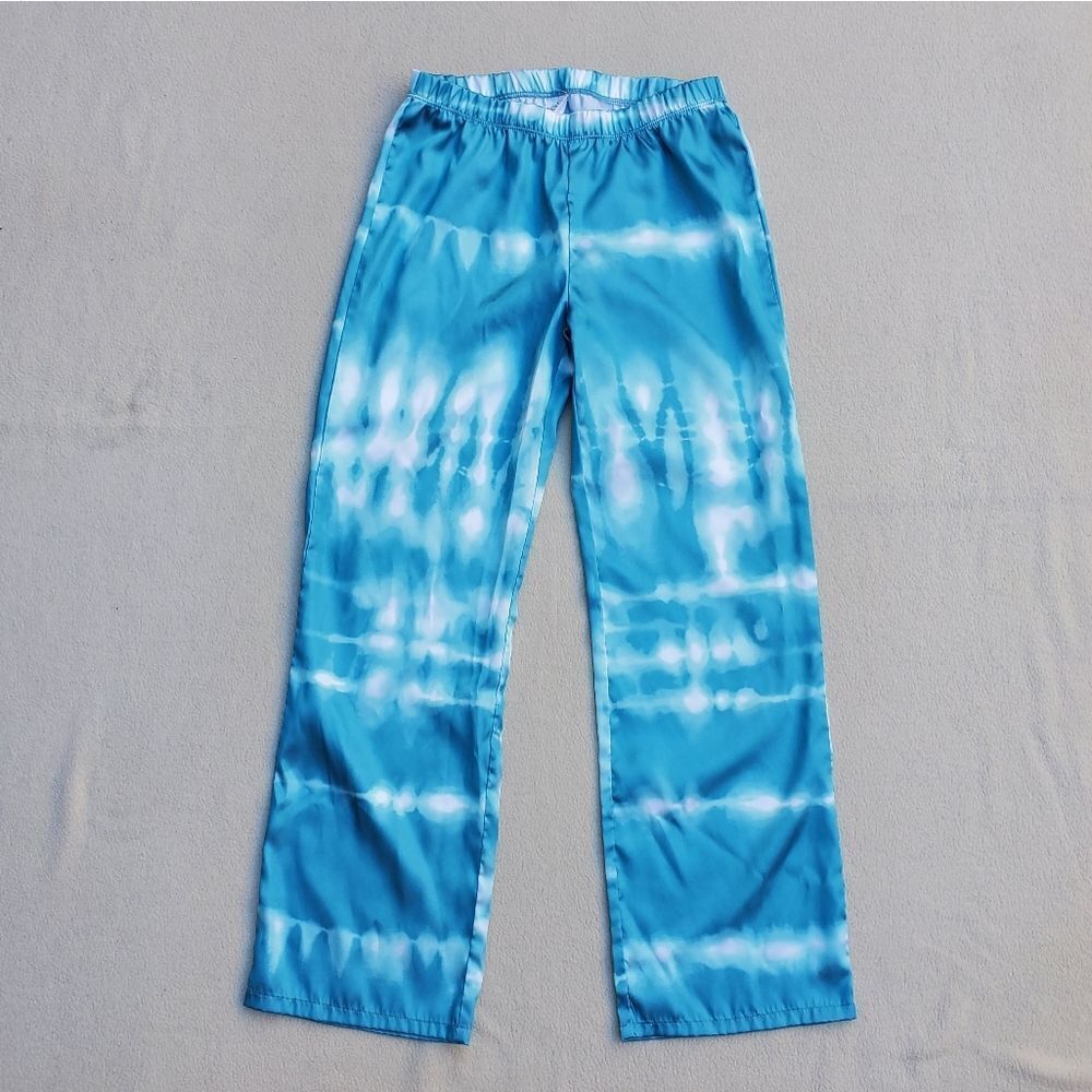 Sleep Justice blue and white tie-dye pajama pants size 10